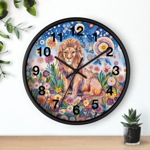 Lion wall clock