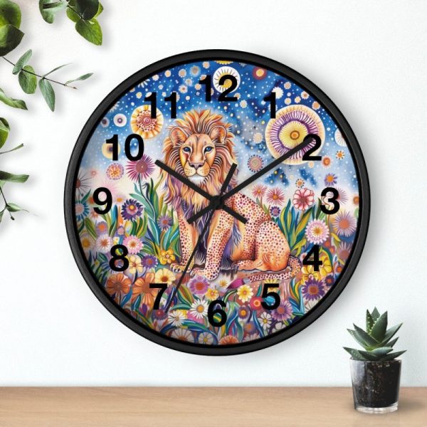 Lion wall clock