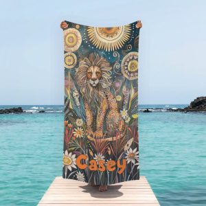 Lion beach towel