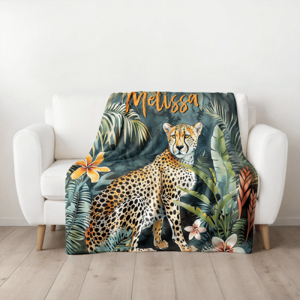 Cheetah custom blanket