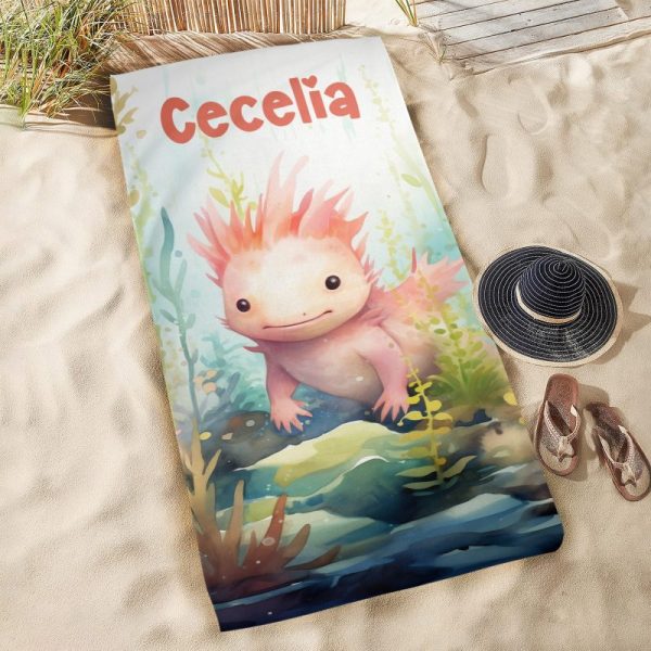 Axolotl beach towel