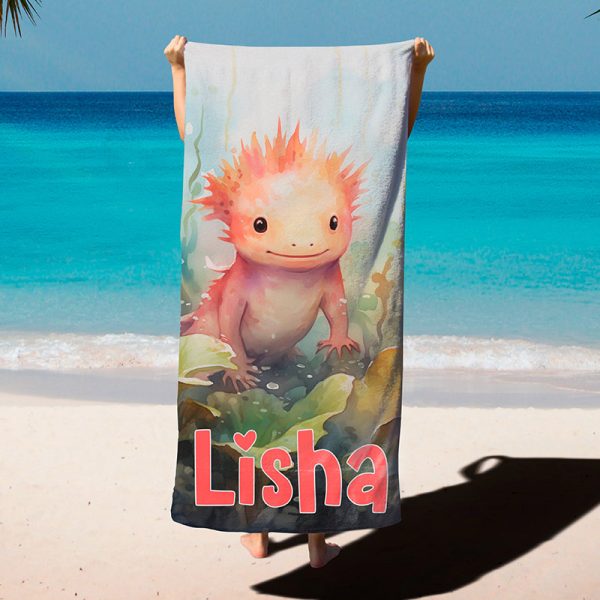 Axolotl pool towel