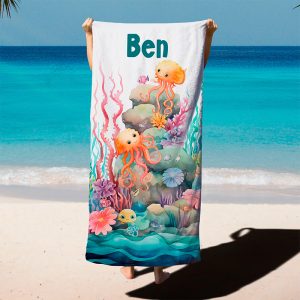 kids reef beach towel