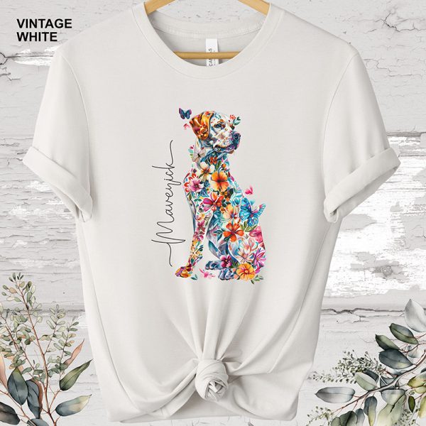 Labrador custom floral tee