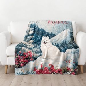 custom samoyed blanket