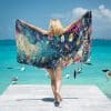 coral reef custom beach towel